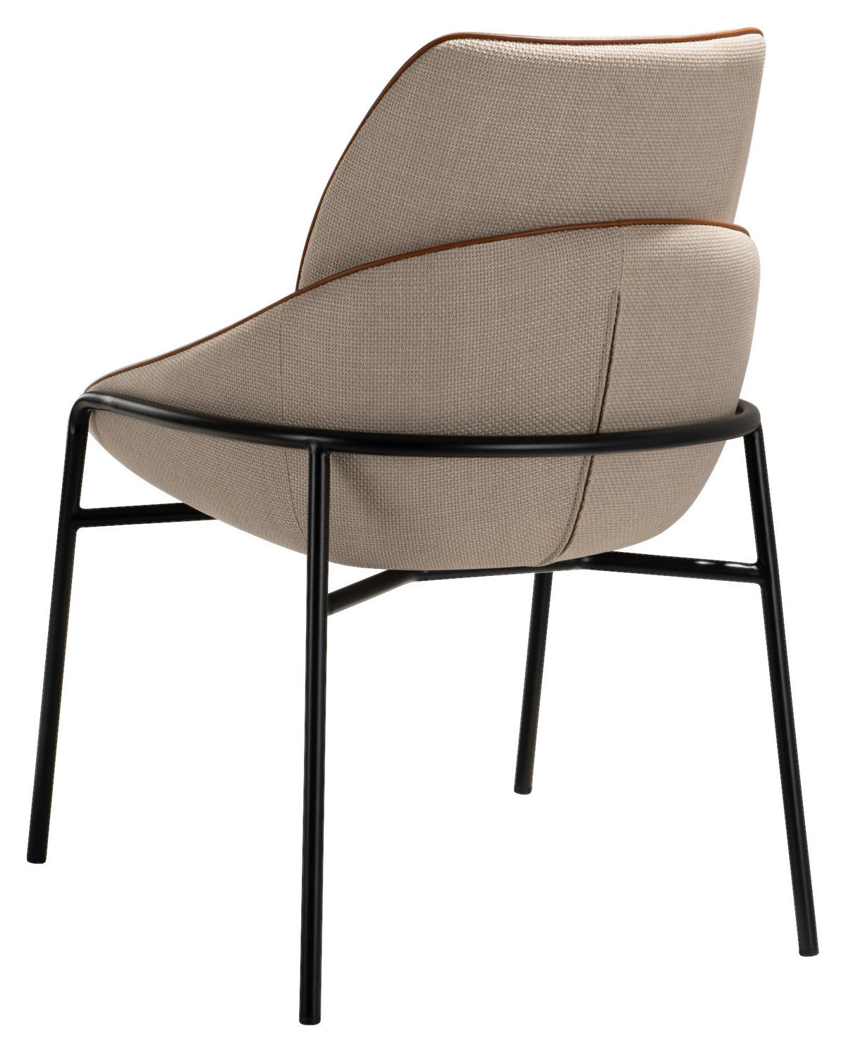 STOL järn mikrofiber  - beige/brun, Design, metall/textil (55/87/63cm) - Lomoco