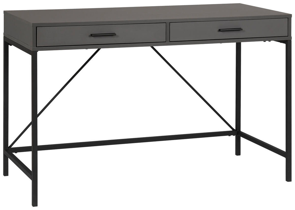 SCHREIBTISCH 120/50/76 cm  in Dunkelgrau  - Dunkelgrau, Design, Holz/Metall (120/50/76cm) - Hom`in