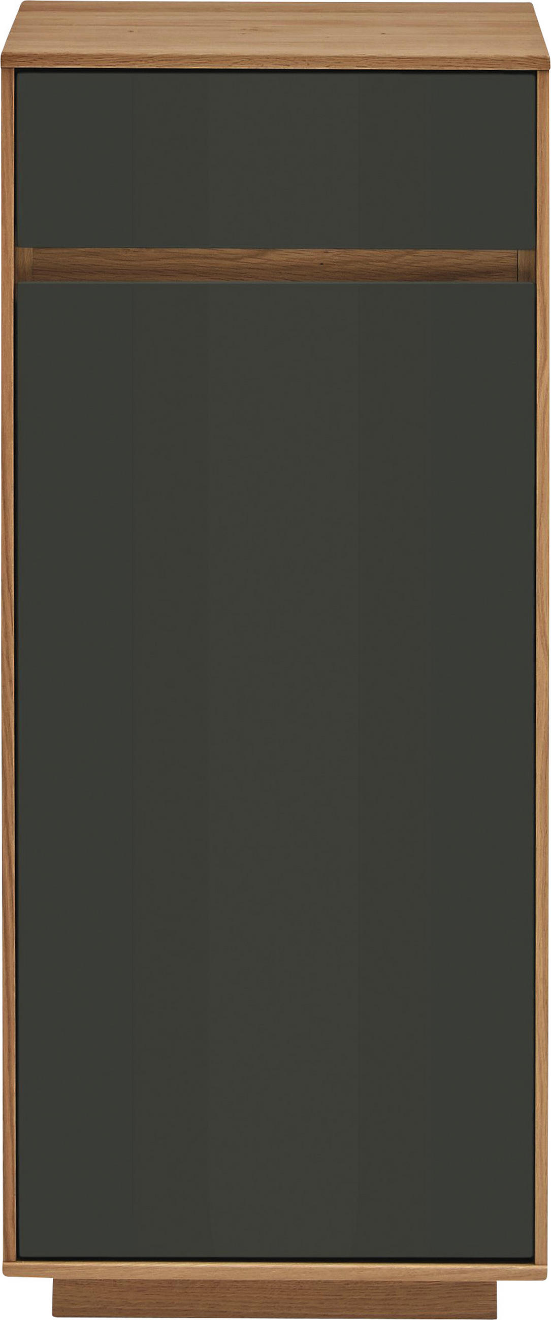 GARDEROBNA OMARA delno masivno barve hrasta, temno rjava - barve hrasta/temno rjava, Design, leseni material/les (44/103/37cm) - Novel