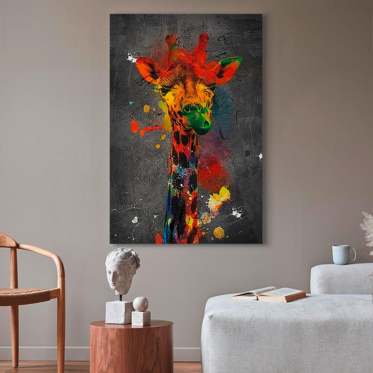 MALBA NA PLÁTNĚ, abstraktní, zvířata, 40/60/1.2 cm - vícebarevná, Basics, kompozitní dřevo/textil (40/60/1.2cm) - artgeist