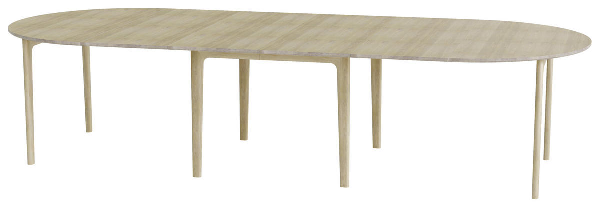 MATBORD i trä 130/130/74 cm   - vit/ekfärgad, Design, trä (130/130/74cm) - Skovby