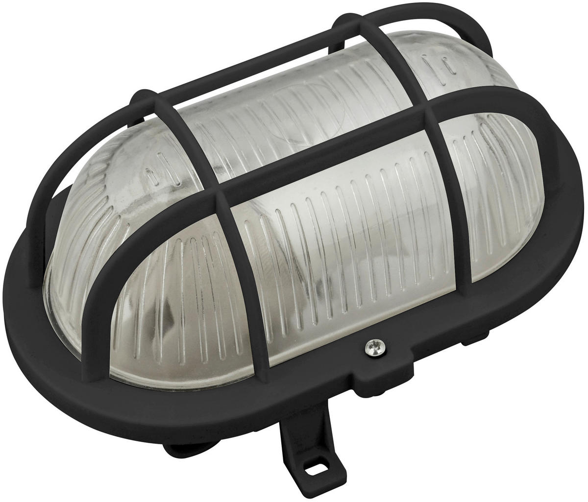 AUßENWANDLEUCHTE 18.5/12.5/11 cm   - Schwarz, Basics, Glas/Kunststoff (18.5/12.5/11cm)