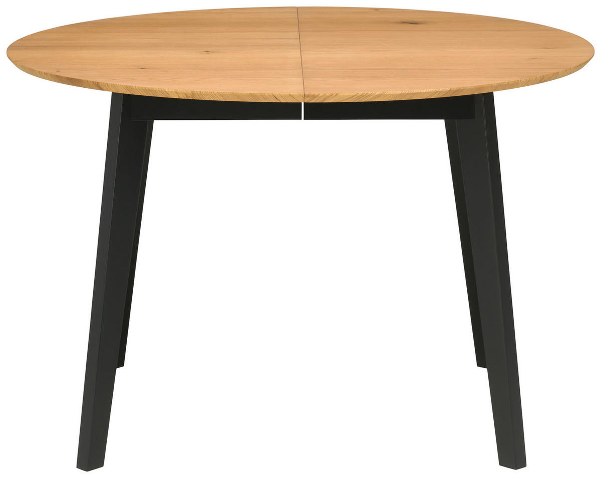ESSTISCH in Holz, Holzwerkstoff  - Eichefarben/Schwarz, KONVENTIONELL, Holz/Holzwerkstoff (120-200/74/120cm) - MID.YOU