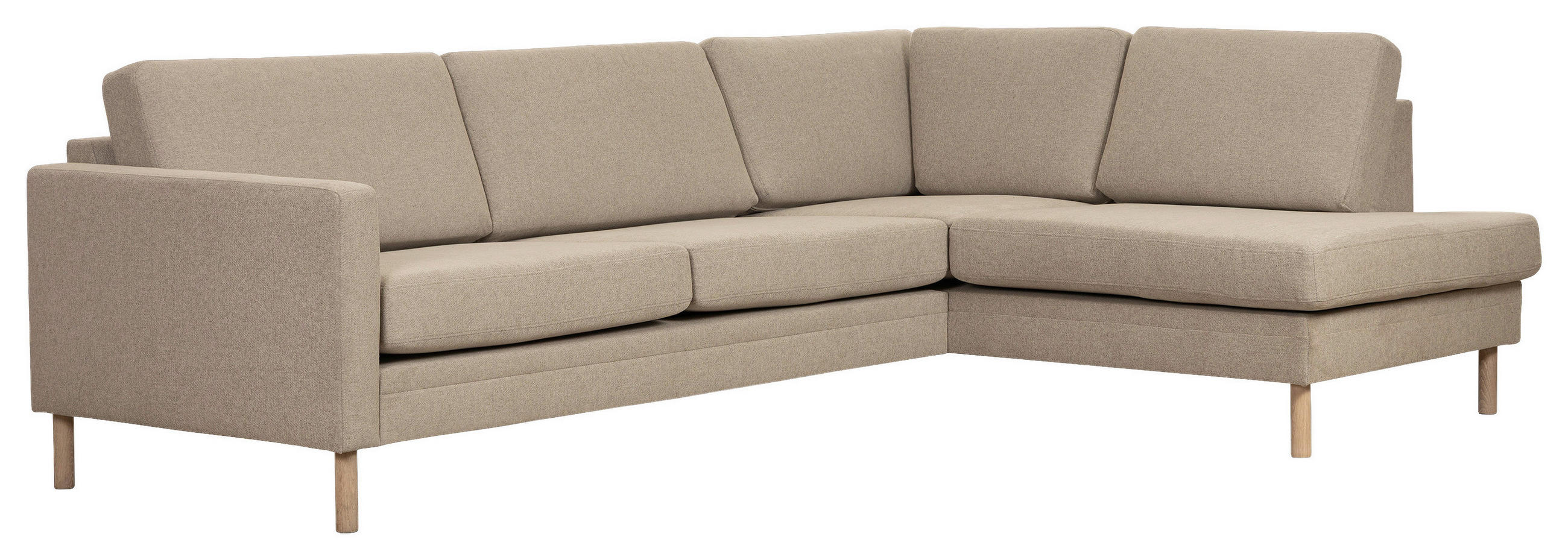 SOFFA i beige  - ek Bianco/beige, Design, metall/trä (229/85/92-182cm) - Pure Home Comfort