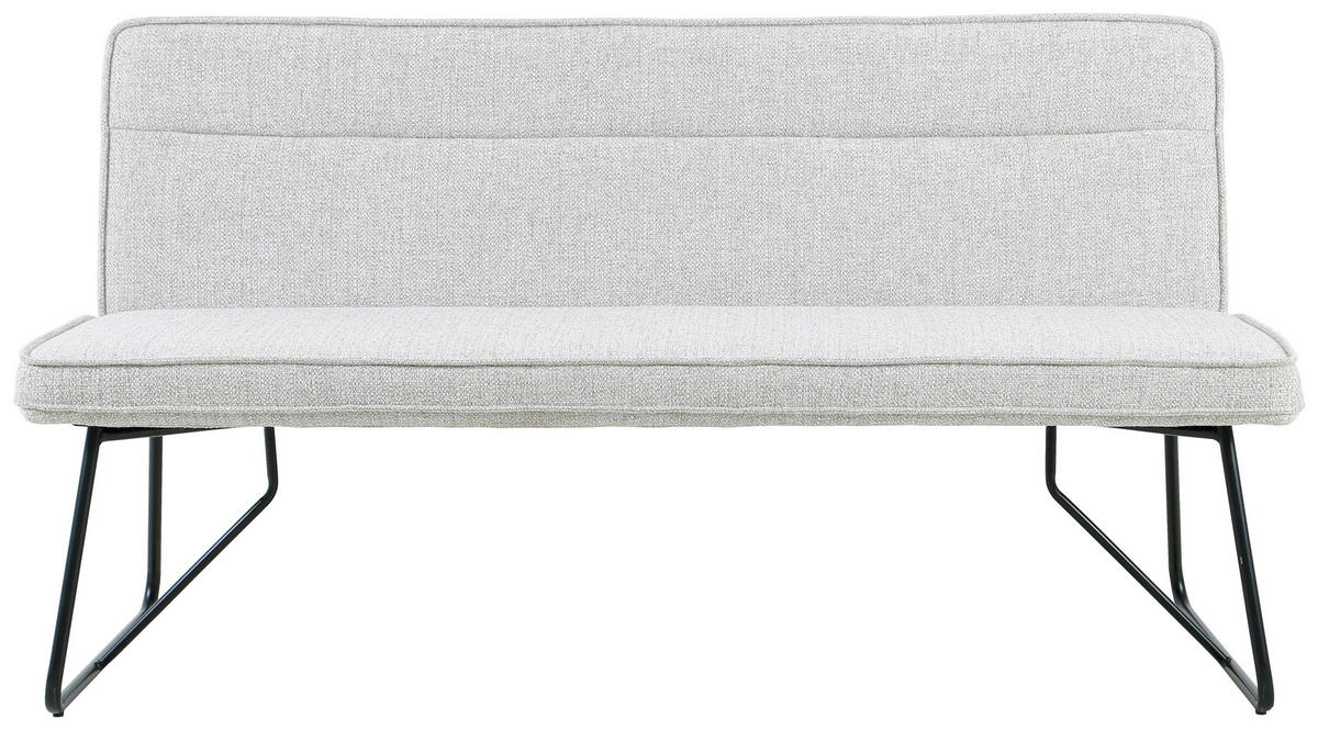 SITZBANK 160/84/65 cm  in Schwarz, Beige  - Beige/Schwarz, Design, Textil/Metall (160/84/65cm) - Carryhome