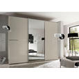 SCHWEBETÜRENSCHRANK 298/240/68 cm 3-türig Sandfarben  - Sandfarben/Chromfarben, Design, Glas/Holzwerkstoff (298/240/68cm) - Moderano