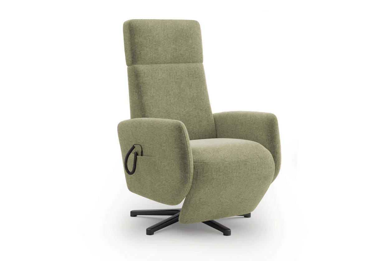 RELAXSESSEL in Textil Hellgrün  - Schwarz/Hellgrün, KONVENTIONELL, Textil/Metall (71/110/82cm) - Sit & More