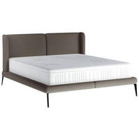 Polsterbett inkl. Matratze 180/200 cm  in Dunkelgrau  - Weiss/Dunkelgrau, Modern, Textil/Metall (180/200cm) - Livetastic