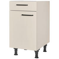 SCHUBKASTENUNTERSCHRANK 45/87/56 cm  in Sandfarben  - Sandfarben/Schwarz, MODERN, Holzwerkstoff/Metall (45/87/56cm) - Nobilia