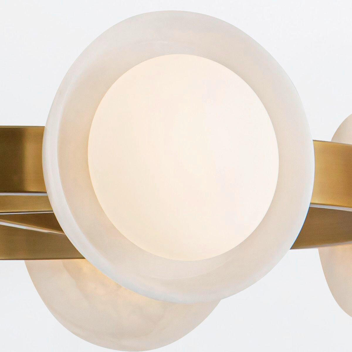 KRONLEUCHTER 94,6/21,6 cm   - Messingfarben, KONVENTIONELL, Glas/Stein (94,6/21,6cm) - Elstead Lighting