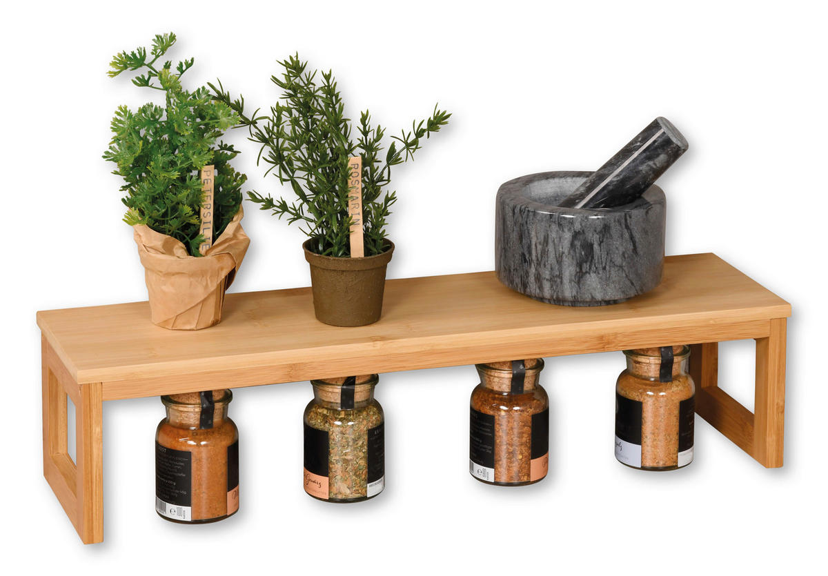 KÜCHENREGAL  - Naturfarben, Basics, Holz (55/13/15cm) - Kesper