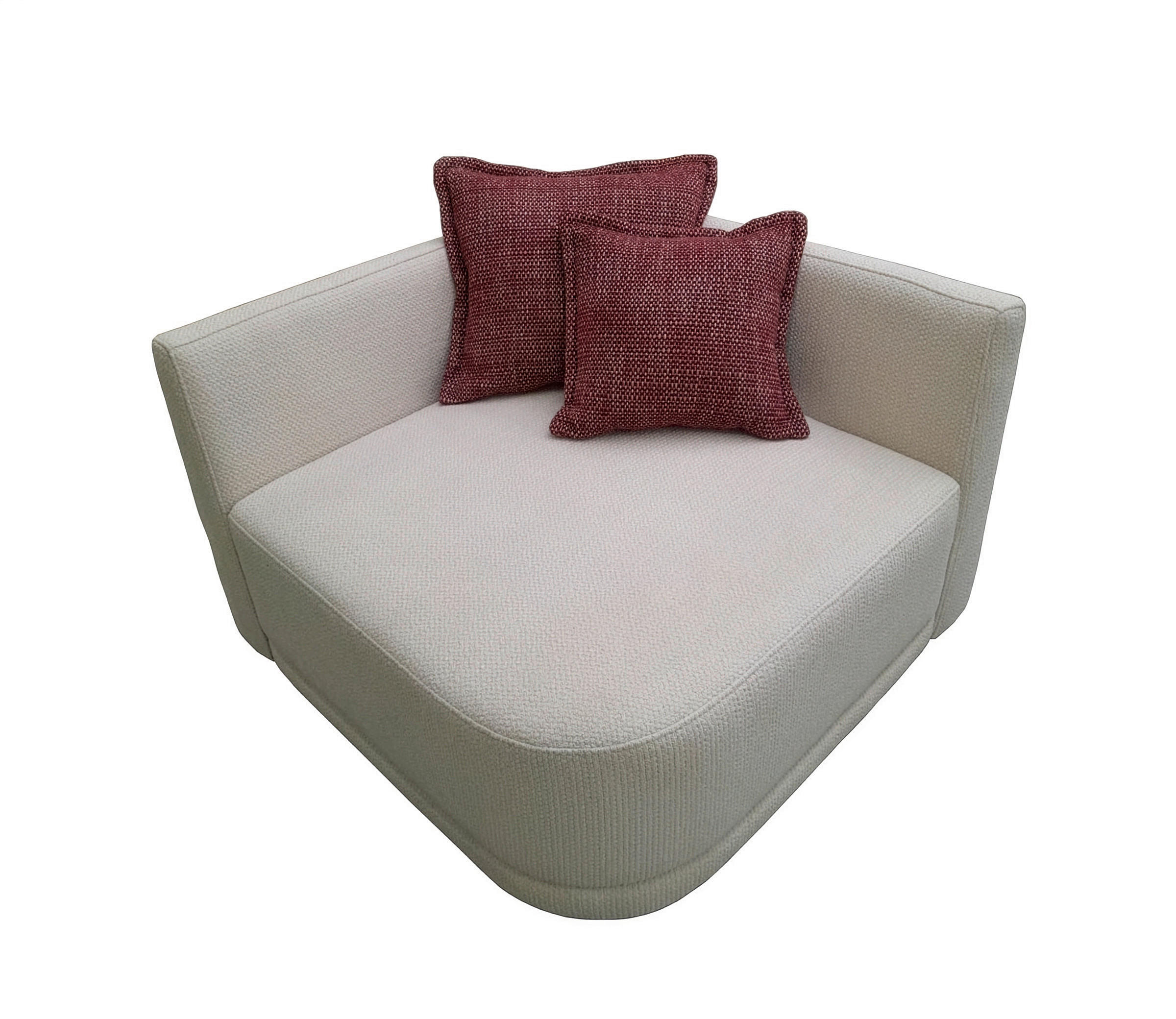 SOFA ZURI in Struktur Creme  - Rot/Creme, Trend, Kunststoff/Textil (110/75/115cm) - Livetastic