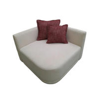 SOFA ZURI in Struktur Creme  - Rot/Creme, Trend, Kunststoff/Textil (110/75/115cm) - Livetastic