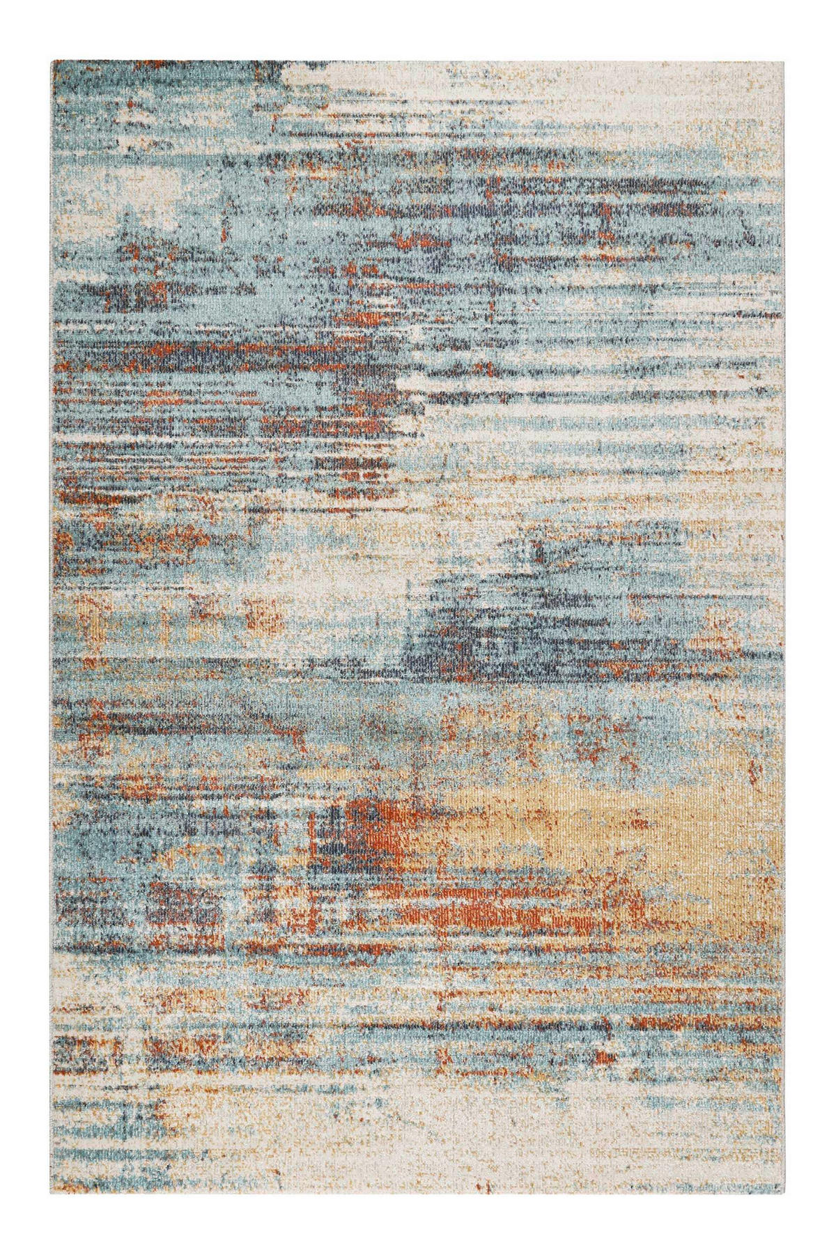 OUTDOORTEPPICH 133/200 cm Elouisa Creme, Orange, Türkis  - Türkis/Creme, Design, Textil (133/200cm) - Esprit