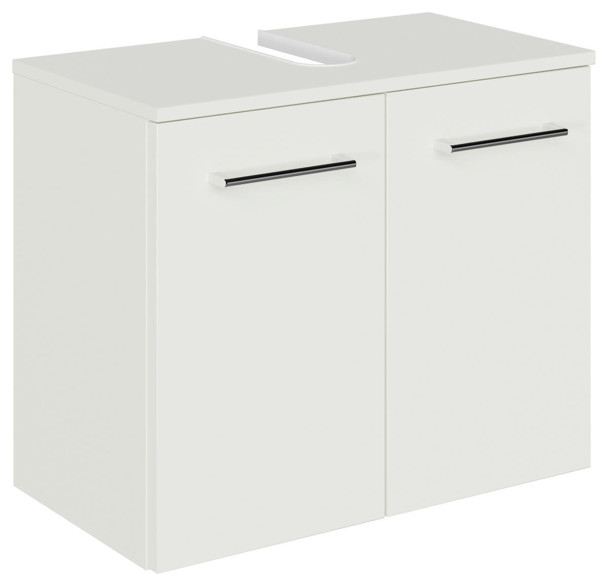 WASCHBECKENUNTERSCHRANK 60/49,8/33,3 cm  - Chromfarben/Weiß, KONVENTIONELL, Holzwerkstoff/Metall (60/49,8/33,3cm) - Sadena