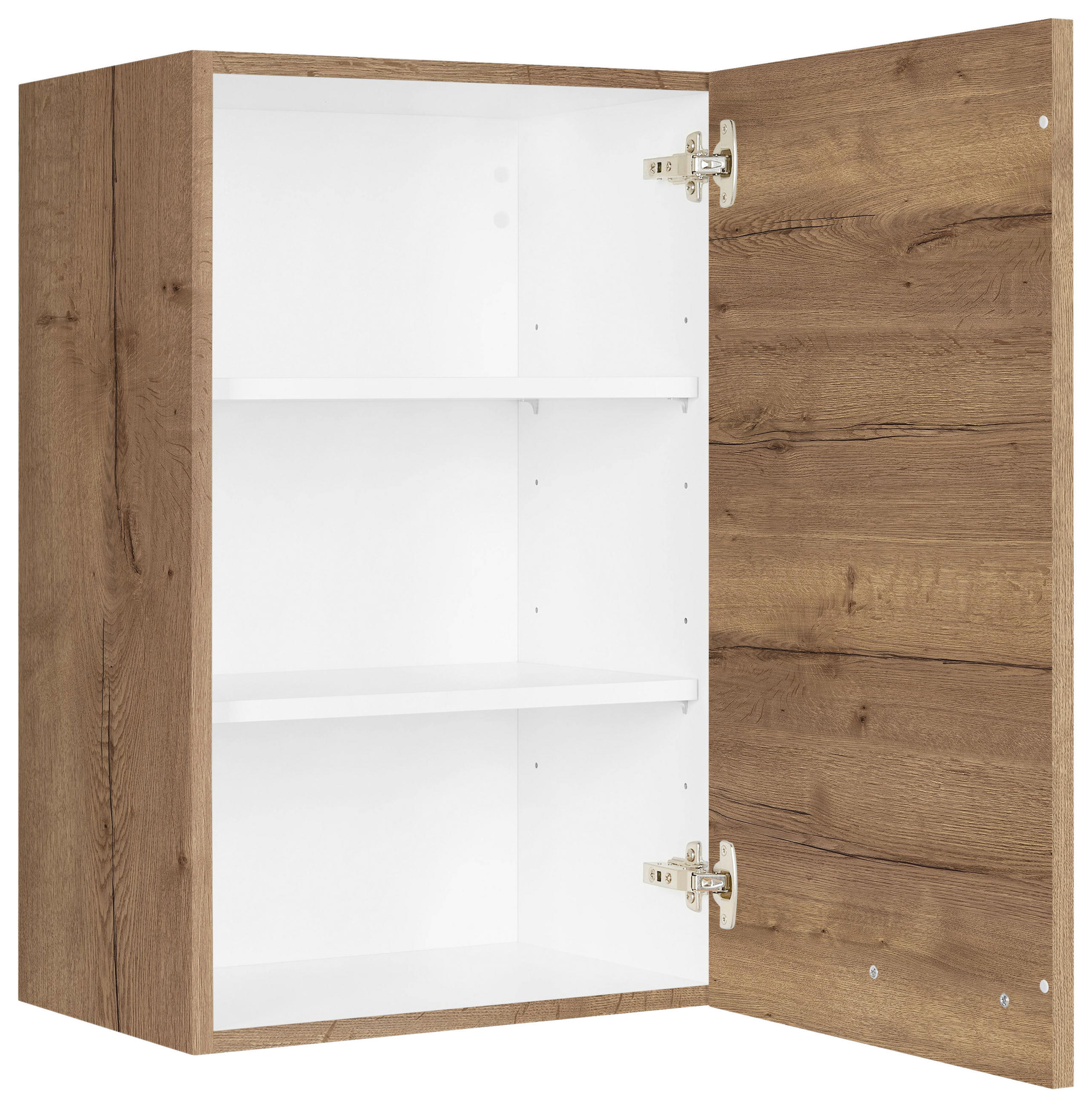 KÜCHENOBERSCHRANK 45/72/35 cm  in Eiche dunkel  - Eiche dunkel/Schwarz, MODERN, Holzwerkstoff/Metall (45/72/35cm) - Nobilia