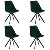 STUHL-SET 4 Stück gastro- und objekttauglich Samt  - Dunkelgrün/Schwarz, KONVENTIONELL, Textil/Metall (50/83/51cm) - MID.YOU