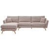 ECKSOFA Rosa Webstoff  - Eichefarben/Rosa, KONVENTIONELL, Holz/Textil (160/293cm) - SetOne by Musterring