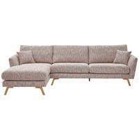 ECKSOFA Rosa Webstoff  - Eichefarben/Rosa, KONVENTIONELL, Holz/Textil (160/293cm) - SetOne by Musterring