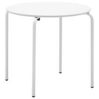 GARTENTISCH 80/80/75 cm Metall rund  - Weiß, Basics, Metall (80/80/75cm) - Connubia 