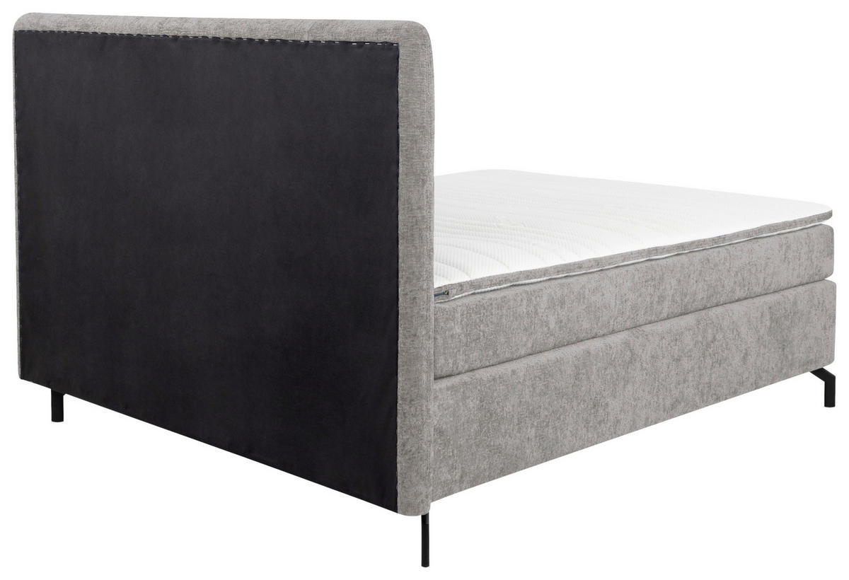 BOXSPRINGBETT 160/200 cm  in Grau  - Schwarz/Grau, Design, Textil/Metall (160/200cm) - Esposa