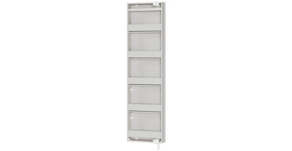 SCHUHSCHRANK  in 50/195/18 cm  - Kaschmir, Design, Glas/Holzwerkstoff (50/195/18cm) - Xora