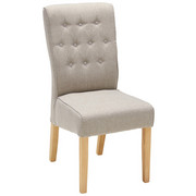 Stuhl in Holz, Textil Beige, Eichefarben - Eichefarben/Beige, KONVENTIONELL, Holz/Textil (45/99/66cm) - Venda