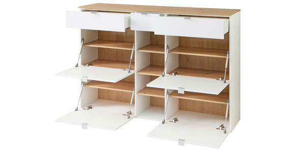 SCHUHSCHRANK 148/103/38 cm - Silberfarben/Schwarz, Design, Holzwerkstoff/Kunststoff (148/103/38cm) - Xora