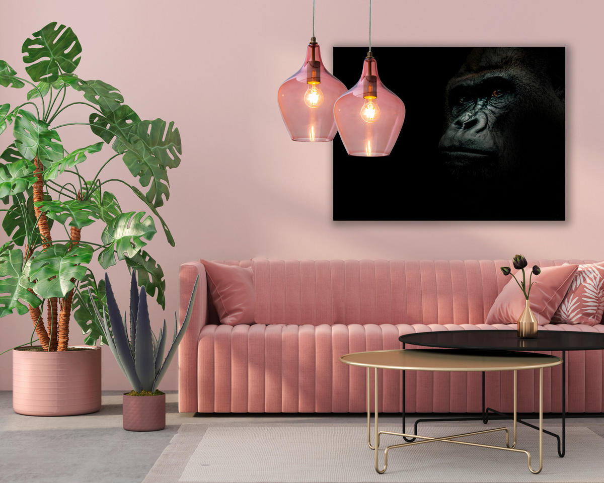 HÄNGELEUCHTE 22/30-150 cm    - Rosa, Design, Glas (22/30-150cm) - Globo