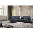 ECKSOFA in Samt Anthrazit  - Anthrazit/Schwarz, Design, Textil/Metall (200/241cm) - Carryhome