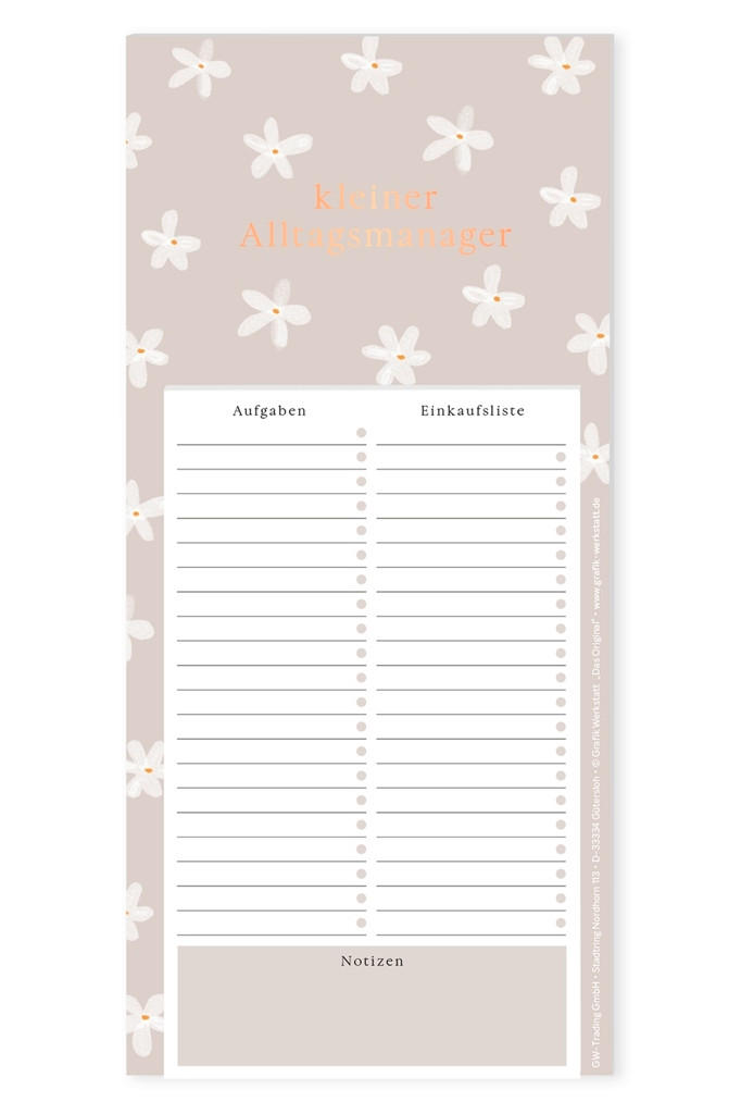 NOTIZBLOCK Papier Weiß, Beige  - Beige/Weiß, Basics, Papier (10/21cm)