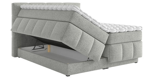 BOXSPRINGBETT 140/200 cm in Greige - Greige/Schwarz, KONVENTIONELL, Kunststoff/Textil (140/200cm) - Carryhome