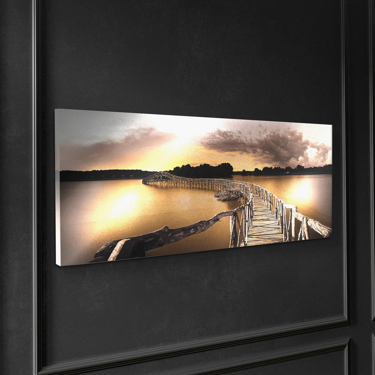 LEINWANDBILD Landschaft & Natur 150/60 cm  - Multicolor, Basics, Holz/Textil (150/60cm)