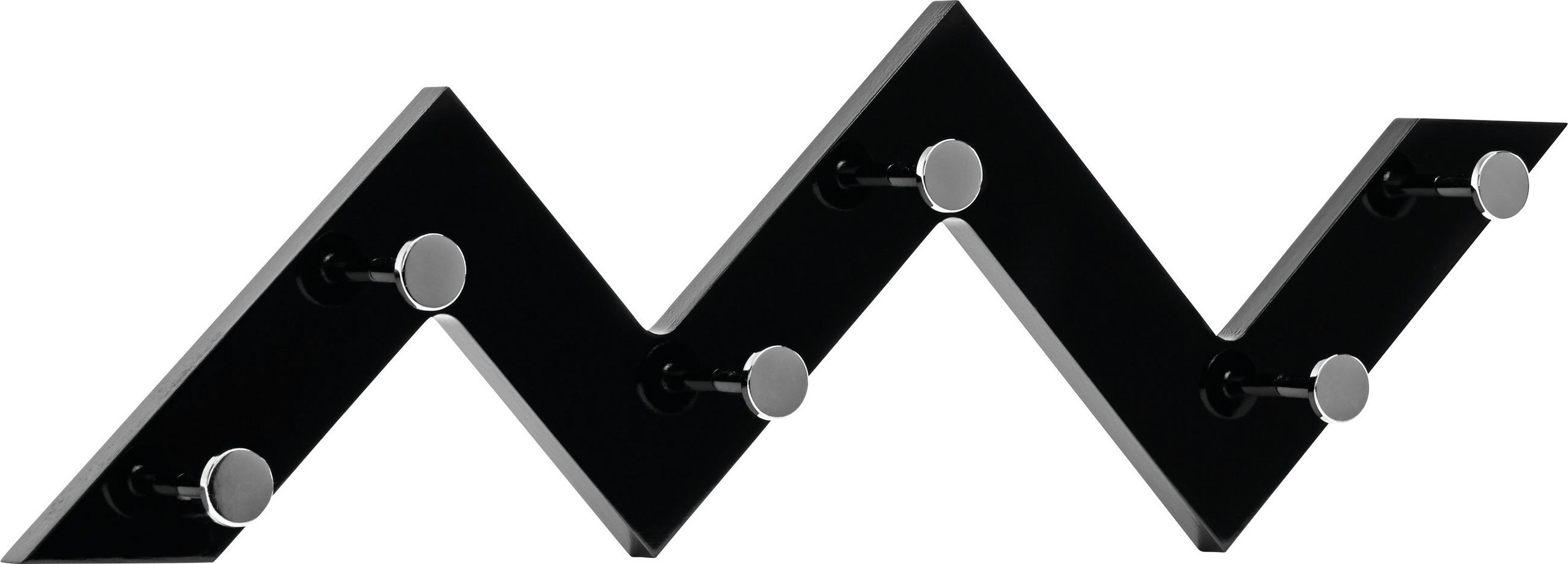 GARDEROBA ZIDNA crna, boje kroma metal, drvni materijal - boje kroma/crna, Design, drvni materijal/metal (56/34/3cm) - Lesnina-XXXL
