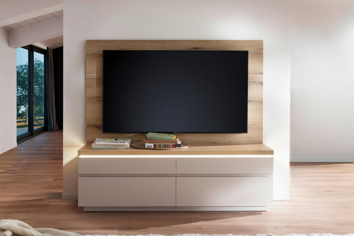 WOHNWAND  in Kaschmir  180/164/40 cm  - Kaschmir, Design, Holzwerkstoff (180/164/40cm) - Livetastic