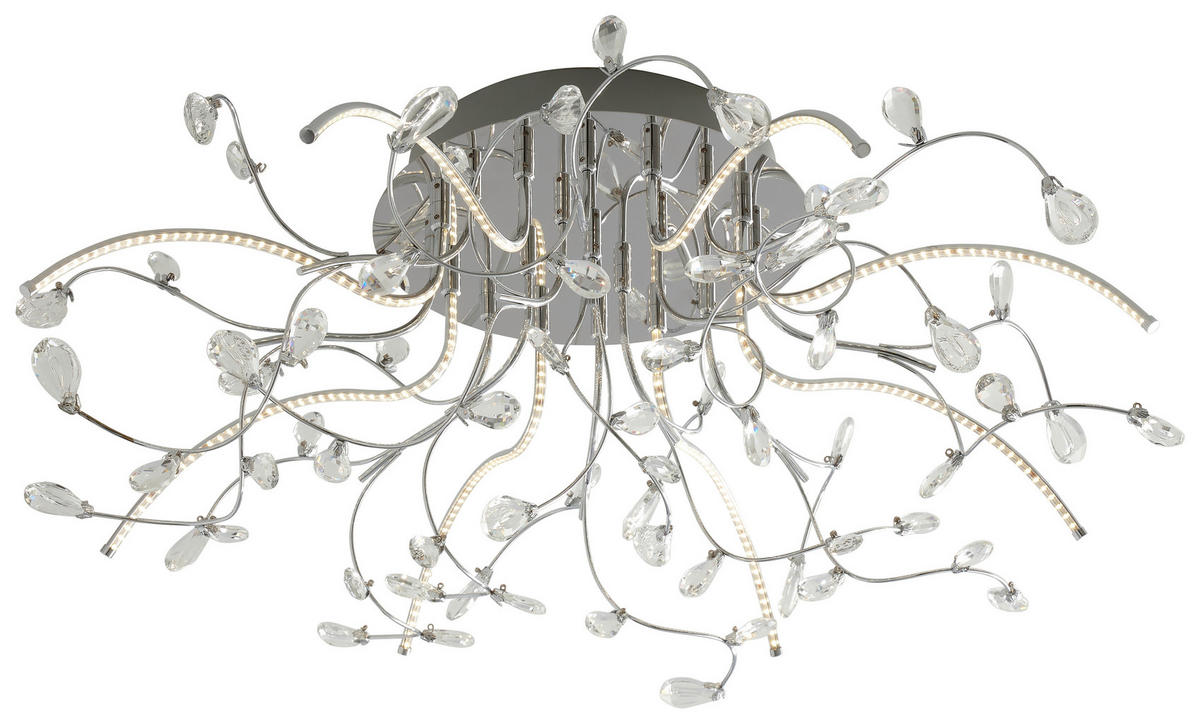 STROPNÉ LED SVIETIDLO, 77 cm - chrómová, Lifestyle, kov/plast (77cm)