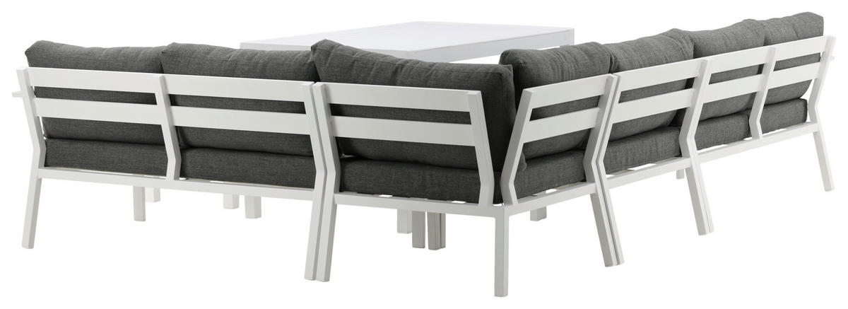 LOUNGESET  - vit/grå, Klassisk, metall/textil - Gardenson