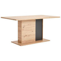ESSTISCH in Holzwerkstoff 160/90/77 cm   - Eichefarben/Anthrazit, Design, Holzwerkstoff (160/90/77cm) - Carryhome