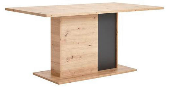 ESSTISCH rechteckig Anthrazit, Eichefarben - Eichefarben/Anthrazit, Design, Holzwerkstoff (160/90/77cm) - Carryhome