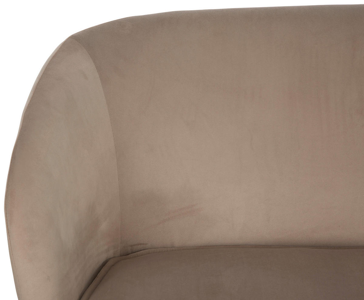 KÜCHENSOFA  - Taupe/Schwarz, MODERN, Textil/Metall (148/77/73cm) - P & B