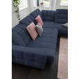 ECKSOFA  in Webstoff Dunkelblau  302/216 cm  - Schwarz/Dunkelblau, Design, Holz/Textil (302/216cm) - Xora