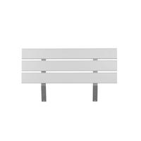 KOPFTEIL 97/33/11 cm  - Weiß, Design, Holzwerkstoff (97/33/11cm) - Carryhome