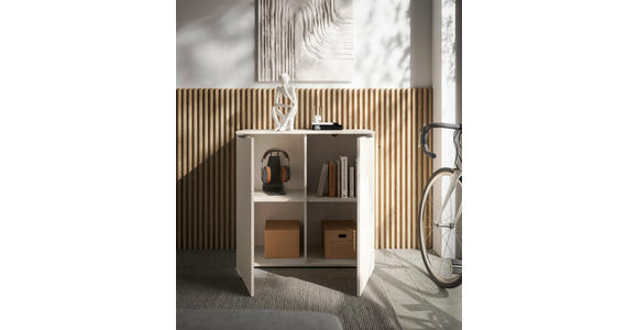 KOMMODE in 90/90/40 cm - Kaschmir/Schwarz, Basics, Holzwerkstoff/Kunststoff (90/90/40cm) - Carryhome