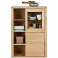 HIGHBOARD 98/140/38 cm  - Alteiche/Grau, KONVENTIONELL, Glas/Holz (98/140/38cm) - Voleo