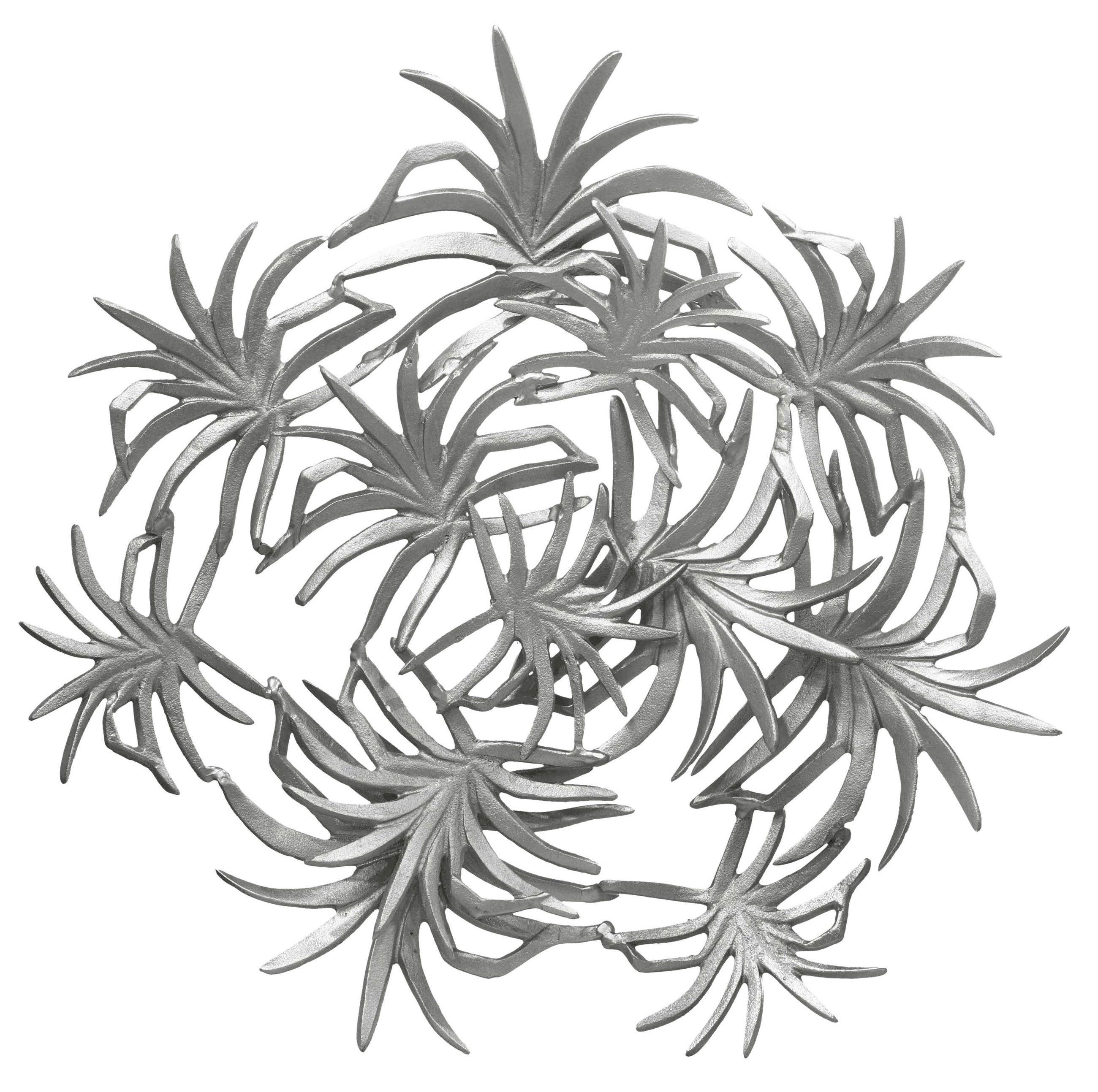 WANDDEKO Metall  - Silberfarben, LIFESTYLE, Metall (70/9/70cm) - Kayoom