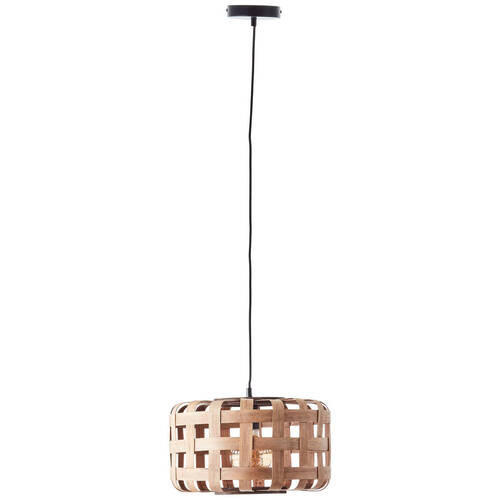 HÄNGELEUCHTE 36/148 cm  - Schwarz/Naturfarben, Natur, Holz/Metall (36/148cm)