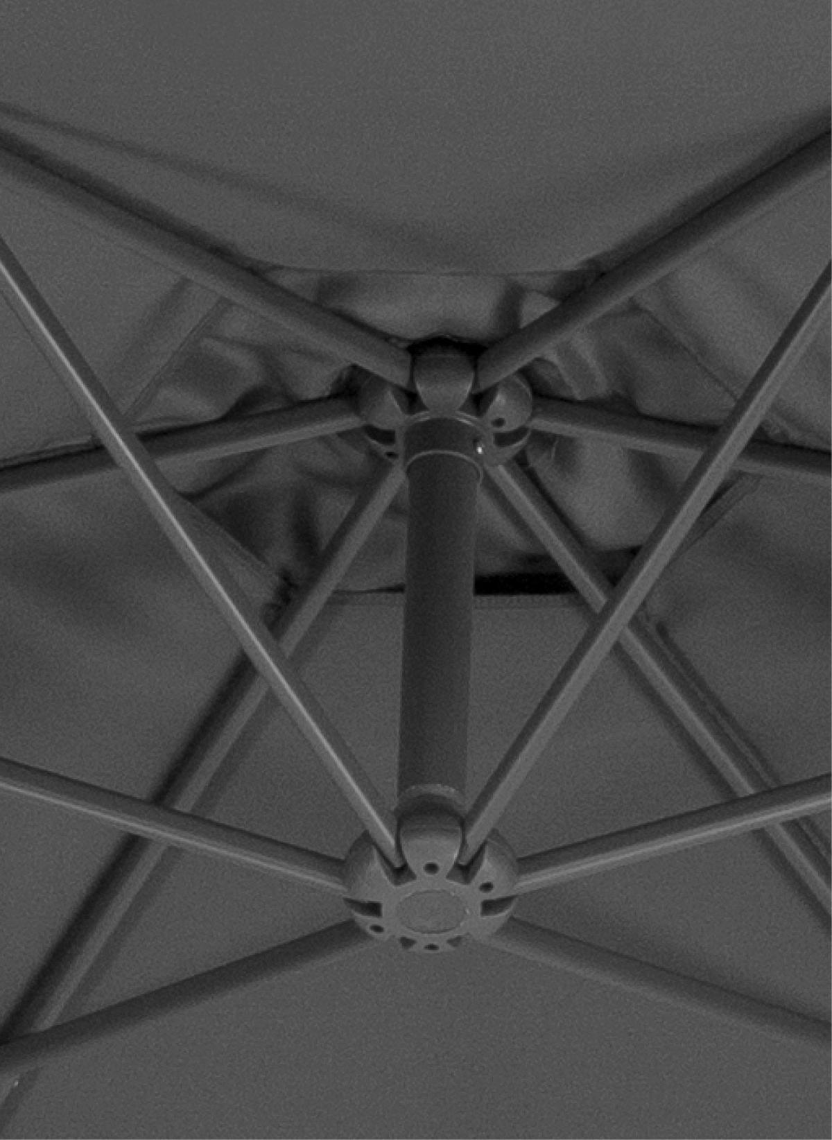 BOČNÍ SLUNEČNÍK 278/263/300 cm - antracitová, Basics, kov/textil (278/263/300cm)