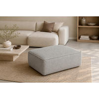 HOCKER in Textil, Holzwerkstoff Grau  - Schwarz/Grau, KONVENTIONELL, Holzwerkstoff/Kunststoff (105/43/65cm) - Livetastic