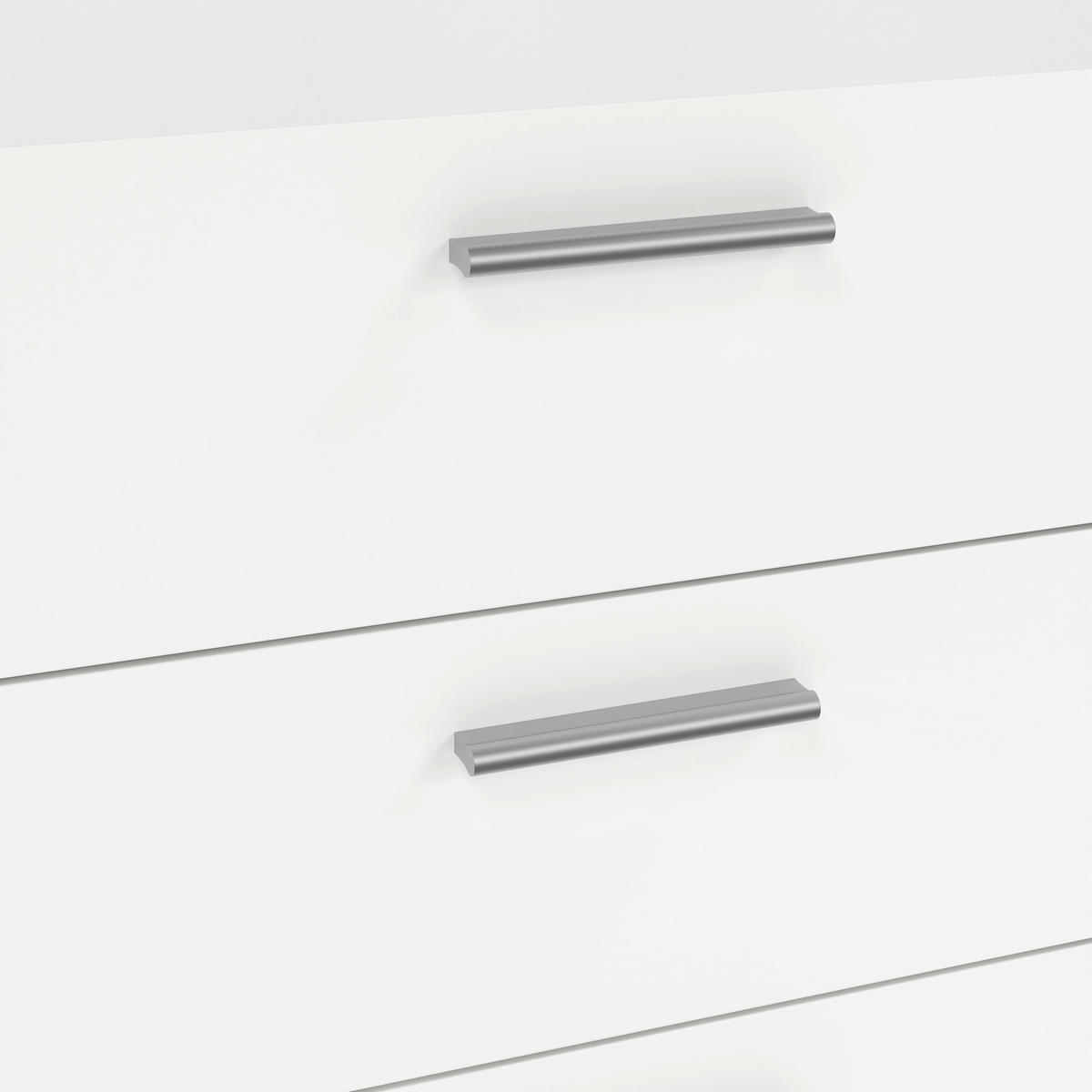 KOMODA   140/81,7/40 cm   bijela  - bijela/srebrne boje, Design, drvni materijal/metal (140/81,7/40cm) - Livetastic