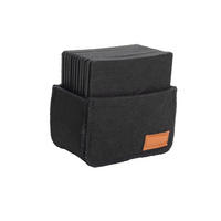 GLASUNTERSETZER Textil Filz Schwarz  - Schwarz, Basics, Textil (11,5/7/11,2cm) - Justinus